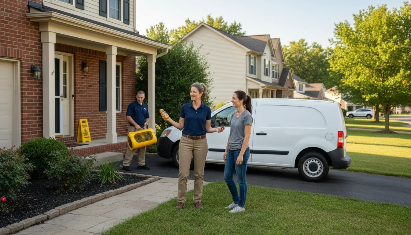 Residential water damage restoration in Gladstone, IL